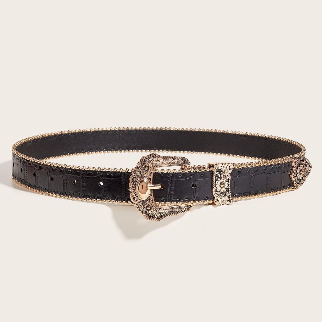 Slimming Belt Fashionable Alloy Buckle Belt For Vintage Paired With Skirts