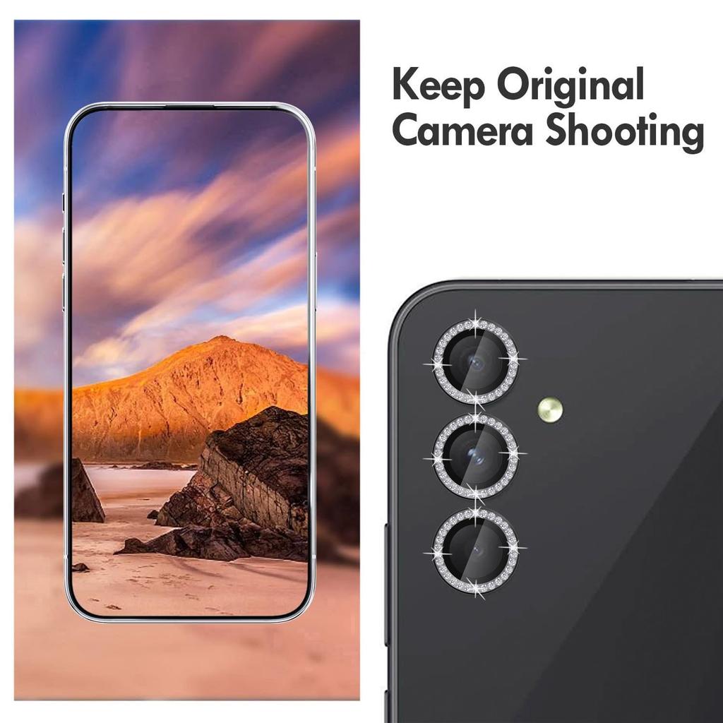 For Samsung Galaxy A54 5G Camera Lens Protector Diamond Ring Design Tempered Glass Lens Film