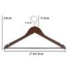 Amber Home Wooden Hangers with Pants Bars, Rotating Hooks, Non-Slip Indents, Space-Saving Design for Clothes, Suits, Jackets, Shirts, Trousers, Pants,