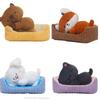 18Cm Cartoonish Sleepy Beast Soft Plaything Adorable Fox Capybara Kitten Pooch Sleepy In Nest Plushie Dwelling Decoration Treat For Boy And
