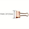 1PACK/24 Binders, Paper Clips Reusable Rose Gold Swallow Tail Clips