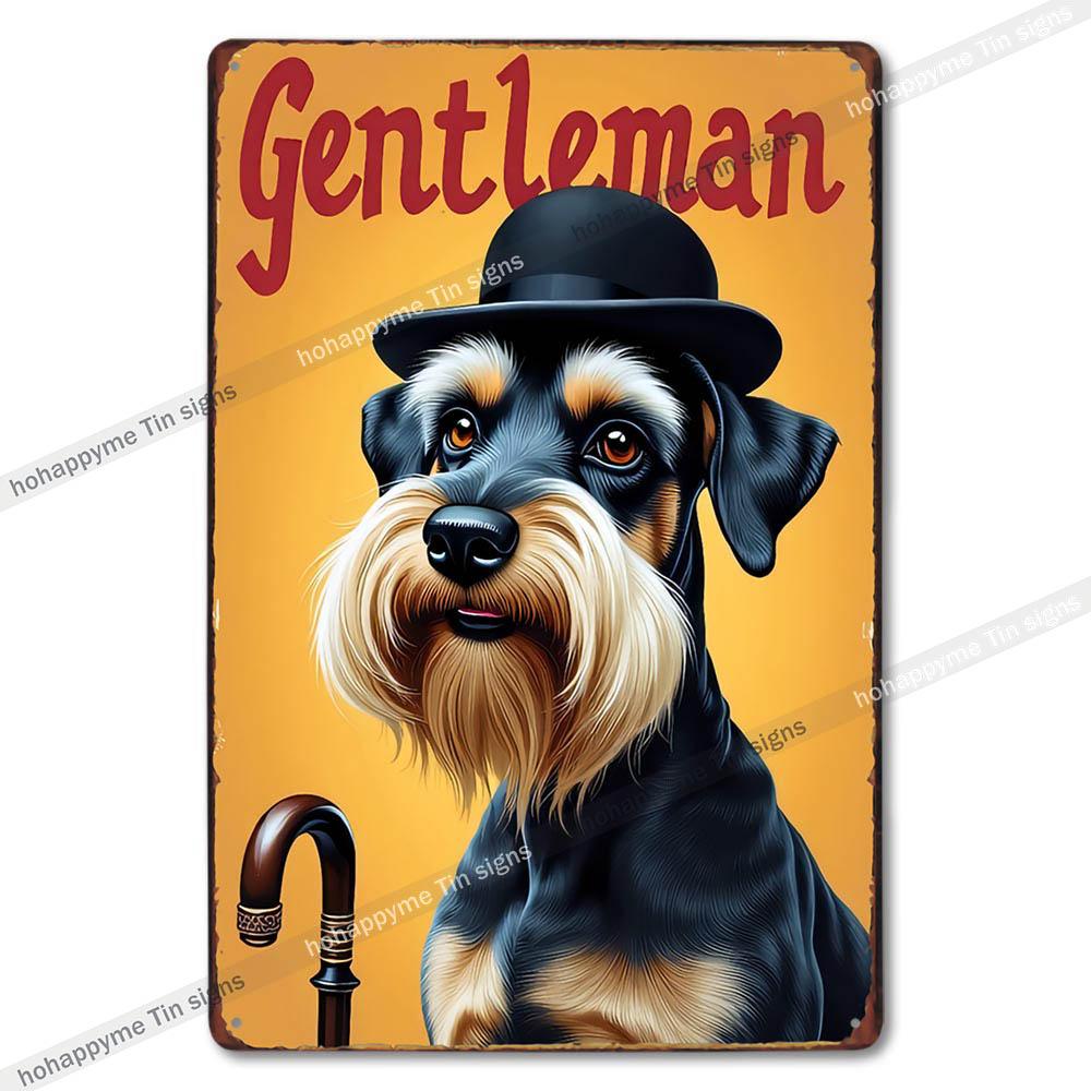 Vintage Cute Dog Themed Metal Tin Sign Retro Funny Puppy Wall Art Decor for Home Pet Shop Man Cave Rustic Iron Painting Plaque