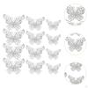 12 Count 3D Hollow Butterfly Wall Stickers for Event Decoration in Multiple Sizes