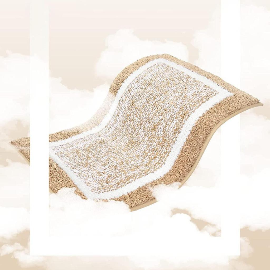 Coral Fleece Emboss Bathroom Cashmere Thickening Mat Bath Non-slip Carpets In Wash Basin Bathtub Side Floor Rug Shower Room Doormat Memory Foam 3D Pad