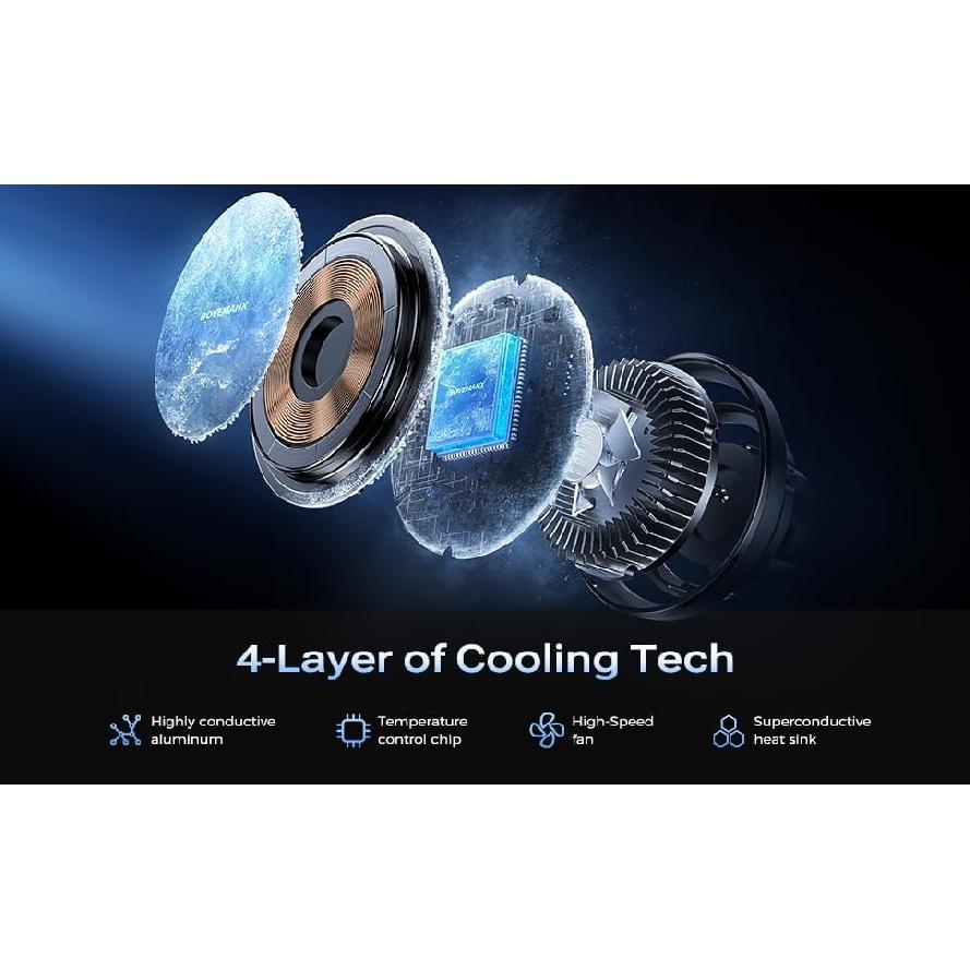 For MagSafe Car Mount Charger, [ICY Cooling Charging] 15W Wireless Car Charger Holder for iPhone 15 14 13 12 Pro Plus Max, Bendable Memory Titanium