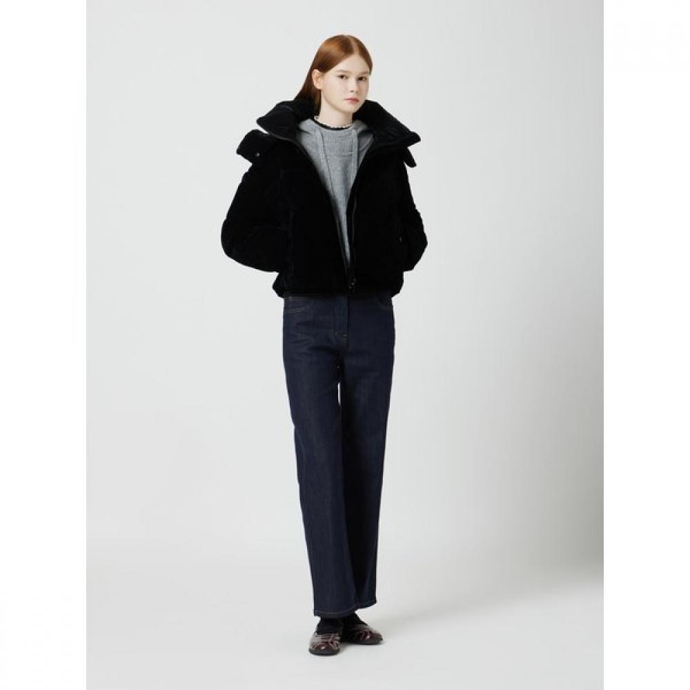 Cc Collect Velvet Hooded Short Goose Down C254psg804