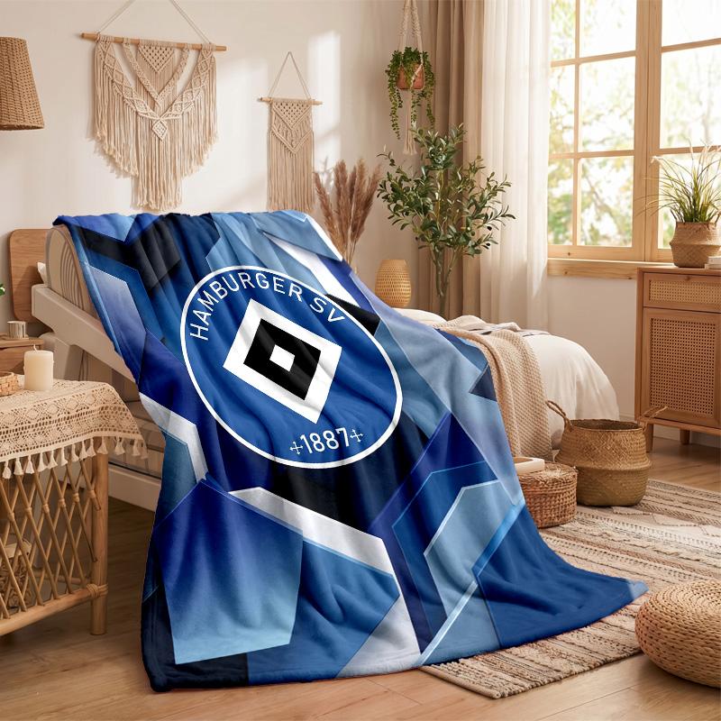 Hamburger SV Football Print Flannel Blanket Soft Warm Sofa Bed Throw Blanket For Home Office Bedroom