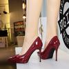 Sharp Pointed Thin Heel Bow Women's Single Shoes, Waterproof Platform, Super High Heels, Sexy Single Shoes