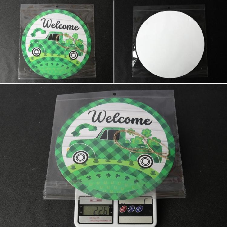 Bright Colored Luck Leaves Porch Sign Welcome Door Sign Perfect for Patrick's Day Event Seasonal Decoration