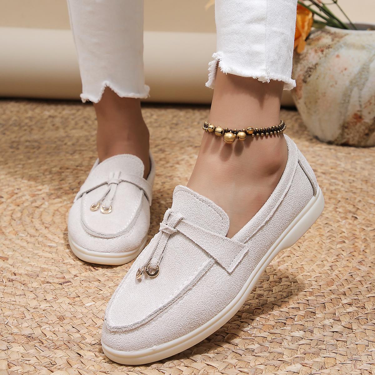 

Новые женские мокасины Slip On женские туфли на плоской подошве брендовые весенне-осенние повседневные туфли на плоской подошве кожаные кашемировые туфли-лодочки большого размера 43 43 бежевый