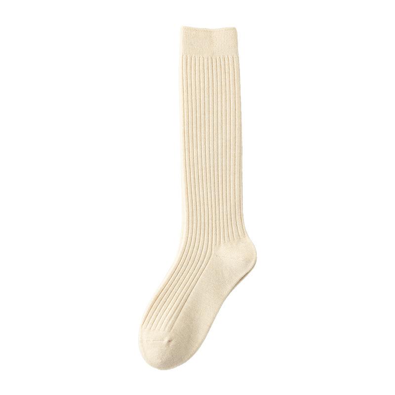 Wool and Fleece Calf Socks, Thickened Knee-length Socks, Warm Thigh-high Socks, Slimming High Socks for Women in Autumn and Winter