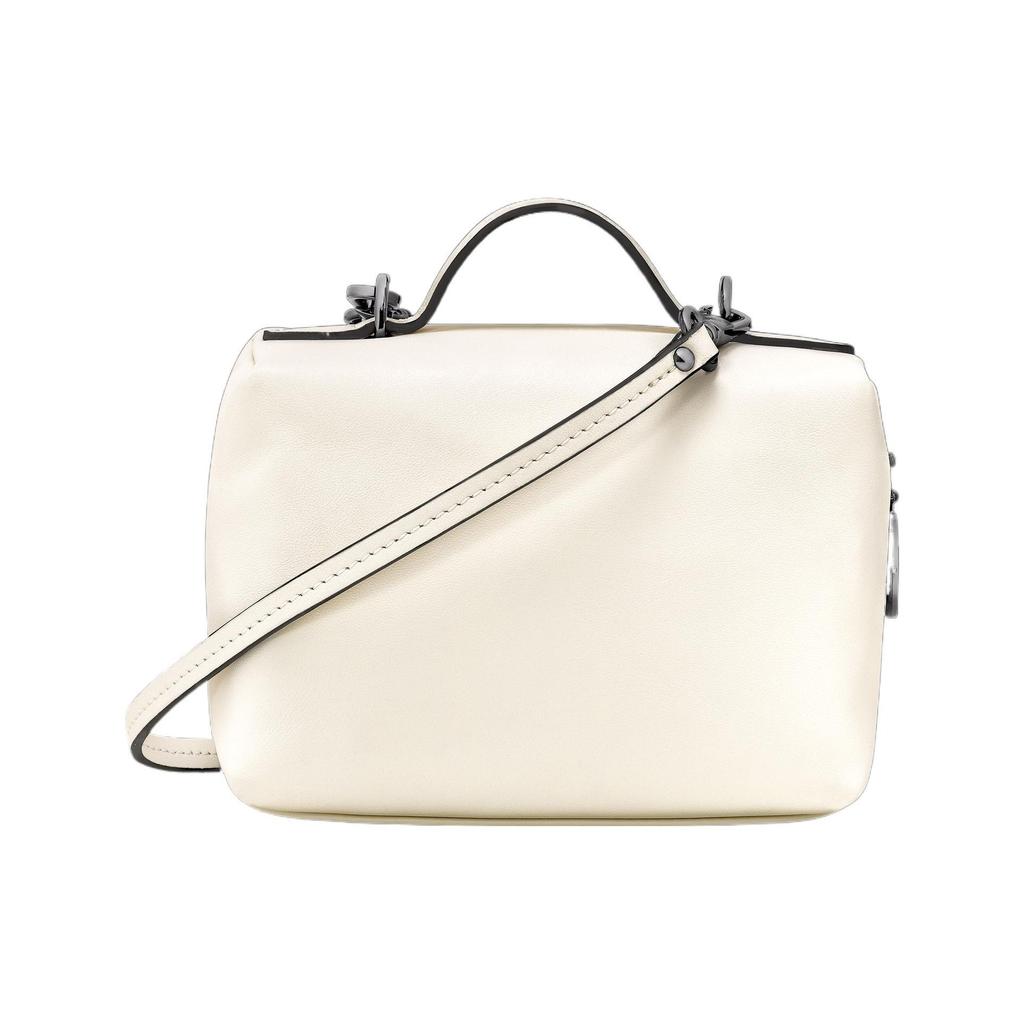 Longchamp Le Pliage Xtra 16 Logo Embossed Zipper Closure Leather Box Bag Handheld Shoulder Crossbody Mini Women Bags Beige 10187987037