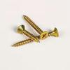 100 Self Tapping Screws In Golden Yellow Color, Easy To Install, Suitable for Outdoor Wood, Fence Yard Decoration