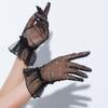Night Study Room Lolita Gloves Black Lace with Diamond Short Barrel French Hepburn Dress Short Gloves