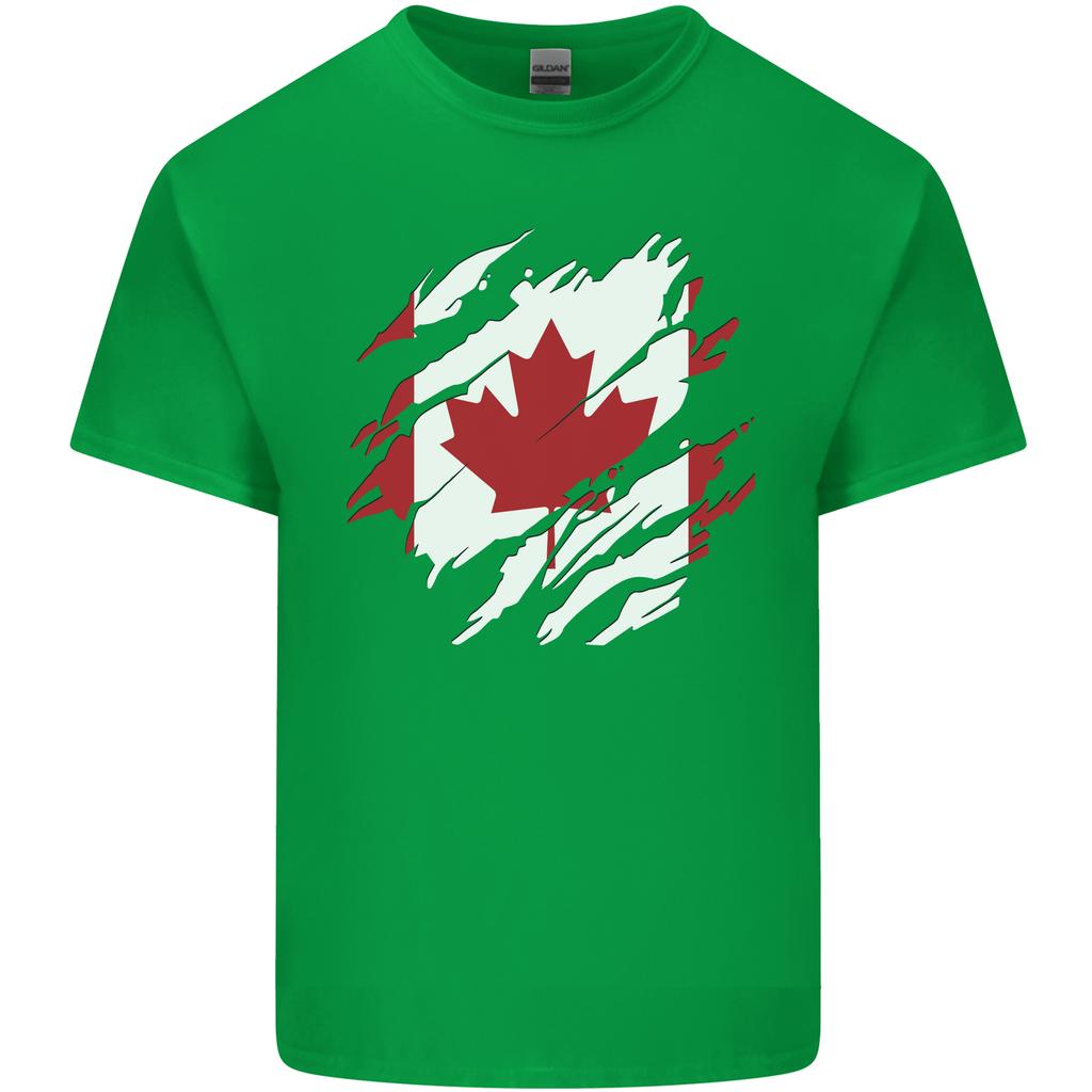 Torn Canada Flag Canadian Day Football Unisexs Light Cotton TShirt