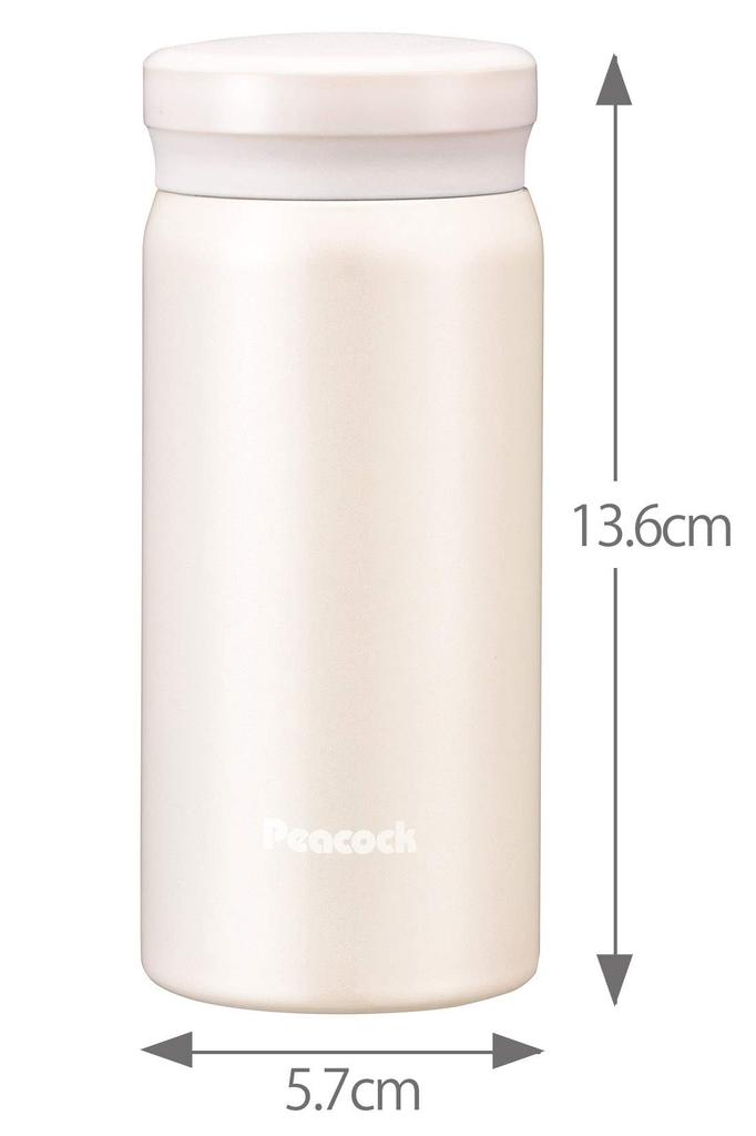 Bestco Stainless Steel Mug Bottle, Whipped White, 200ml, Lightweight and Compact, AMA-20