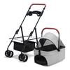 Pet Stroller, Folding Dog Stroller, Pet Folding Stroller, 4 Wheels Dog/Cat Puppy Stroller, Travel Carrier for Small/Medium