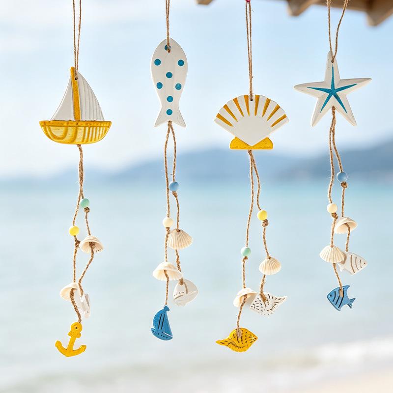 Starfish Ocean Theme Hemp Rope Ornament for Kindergarten or Living Room