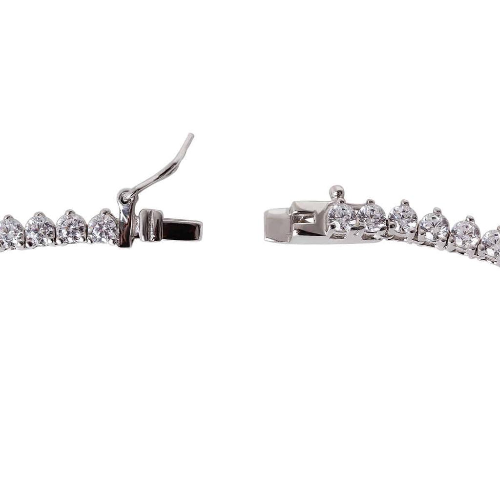 Mezmic Triple Pave Tennis 925 Silver Necklace