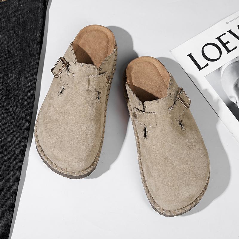 Mode Eenvoudig Casual Half Pantoffel Hete Verkoop 2025 Nieuwe Mannen Vissers Slippers Sneldrogend Buiten Strand Schoenen Straatstijl Mannen Zomer Platte Schoenen