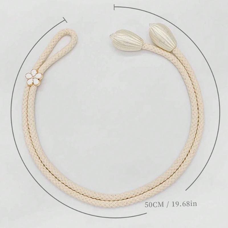 2pcs/pair Adjustable Cotton Cord Curtain Tie Hand Woven Rope Curtain Buckle Strap Fasteners Home Decoration Accessories