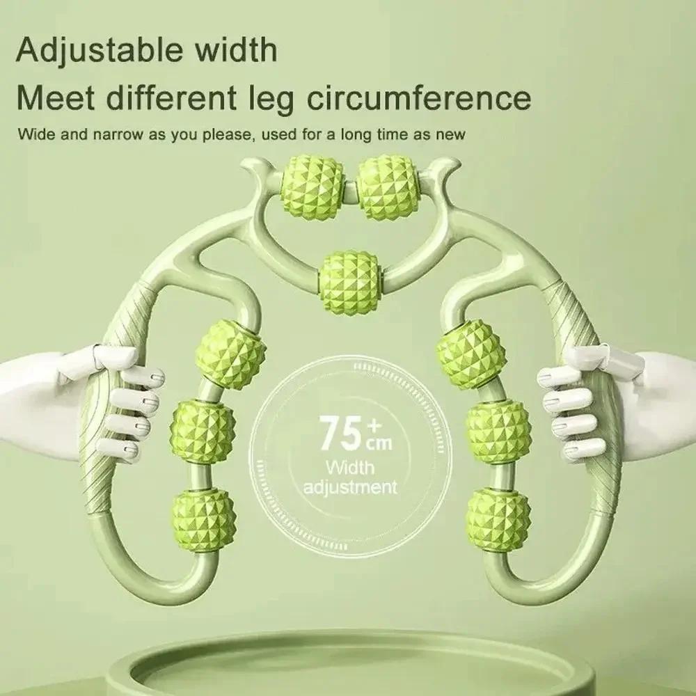 1PC Round Massager Roller for Waist Abdominal Muscles Ring Leg Clip Stovepipe To Clear The Meridian Portable Cellulite Massage