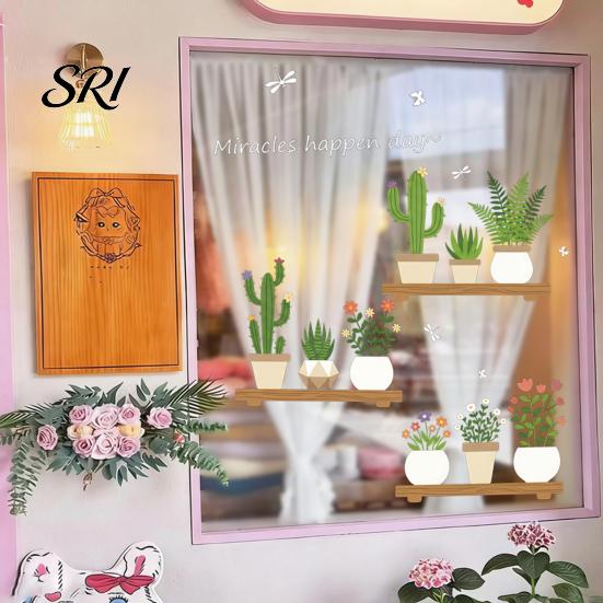Window Decoration for Parties Hello Summer Clings Hawaiian Tropical Theme Static PVC Glass Electrostatic Cling Sticker Beach Pool Party Home