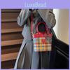 Fashion Splicing Checkered Pattern Women Casual Shoulder Bag For Daily Use