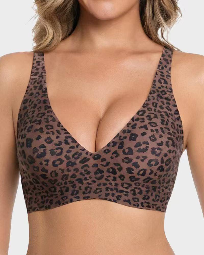 Reggiseno di alta qualità senza ferretto, in gelatina, con sostegno superiore, in seta ghiacciata, espansione esterna, taglia grande