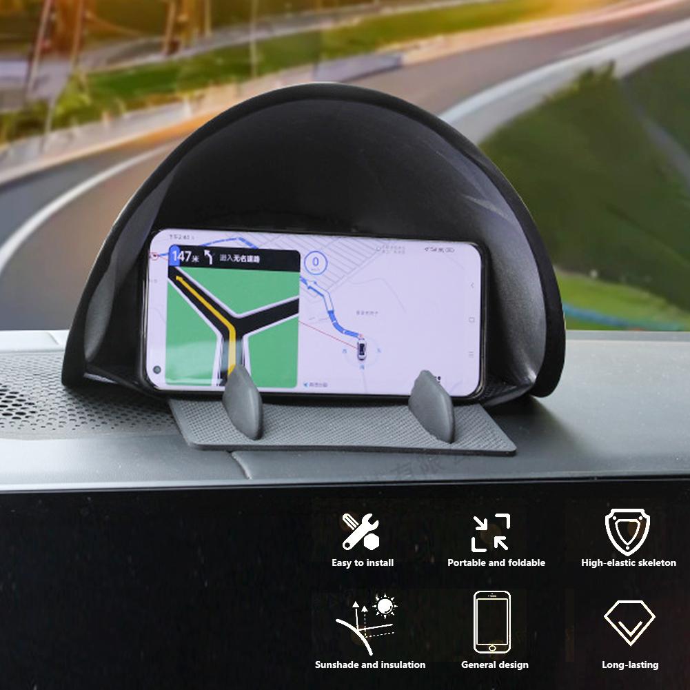Car Cell Phone GPS Sun Shade Anti-Glare Foldable Navigation Screen Protector Navigation Sun Hood Cover Car Interior Spare Parts