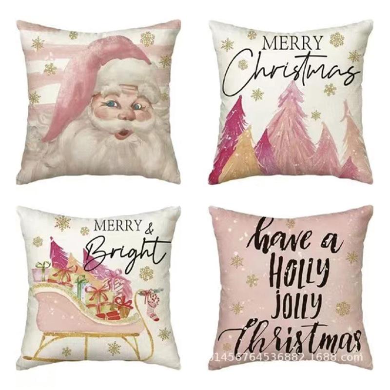 Christmas Pillow Home European Linen Sofa Cushion Cushion New Pillow Case