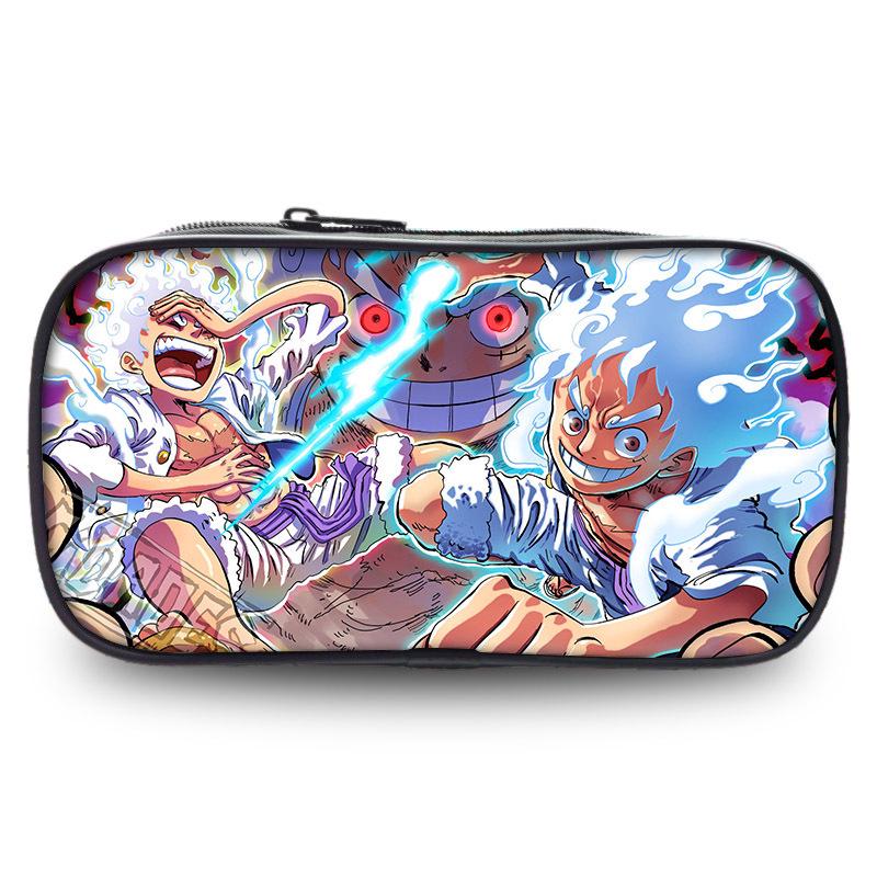 Estuche de Lápices One Piece Luffy y Zoro - Bolsa de Papelería con Estampado de Dibujos Animados Genial