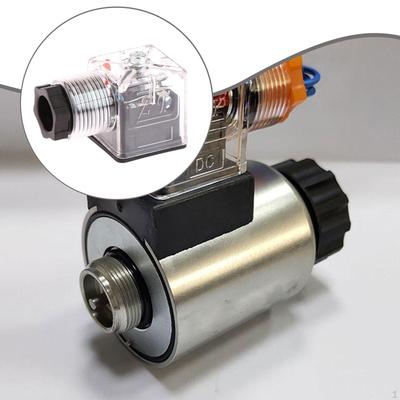 Solenoid Valve Plug 24V with Light,Coil Working Device Connector Portable Universal Clear