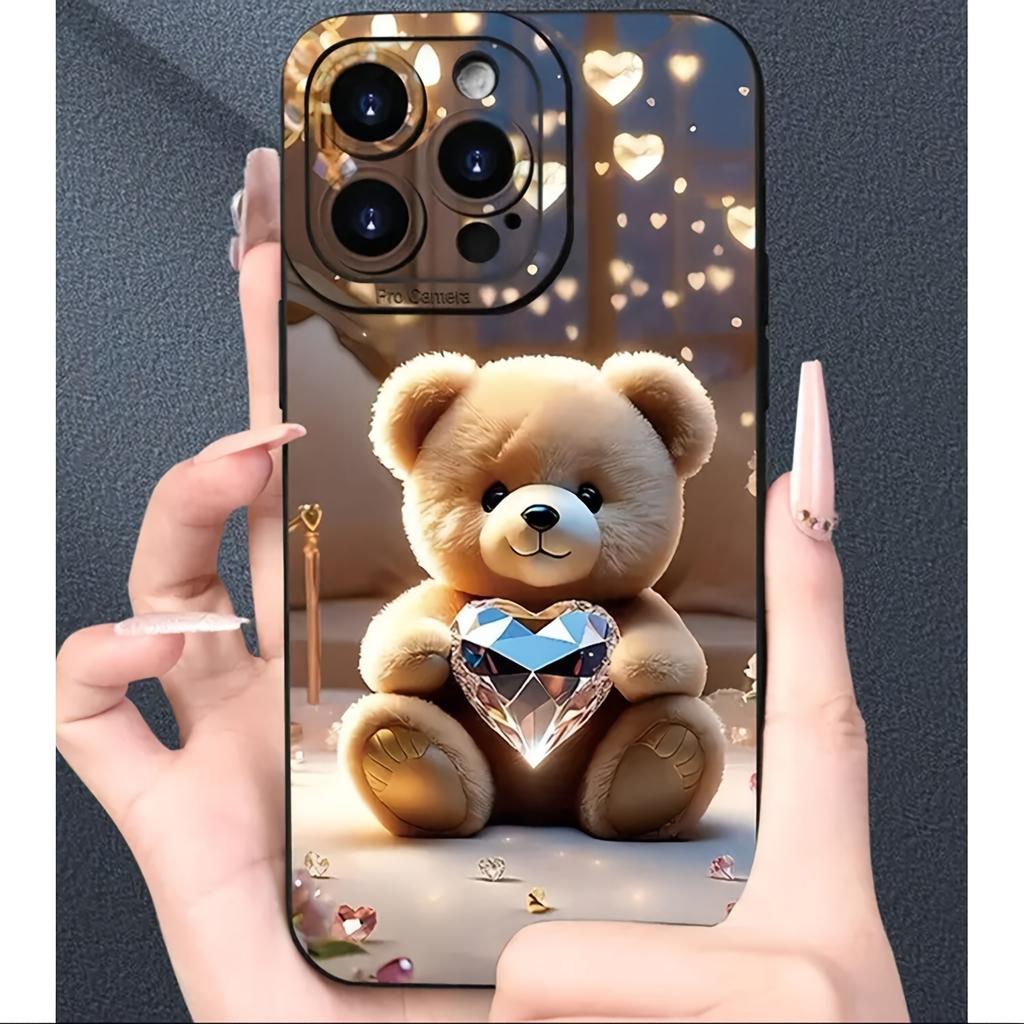 Little Bear Hugs Diamond Children's Eye Lens phone case cover for iphone