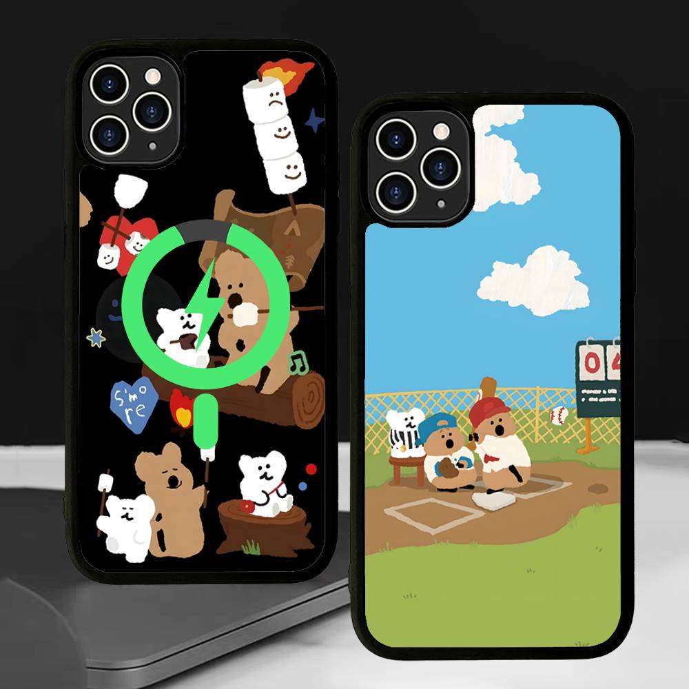 Cute Bear Quokkas Magsafe Phone Case For IPhone 16 15 14 13 12 11 17 Pro Max Plus Magnetic Wireless Cover