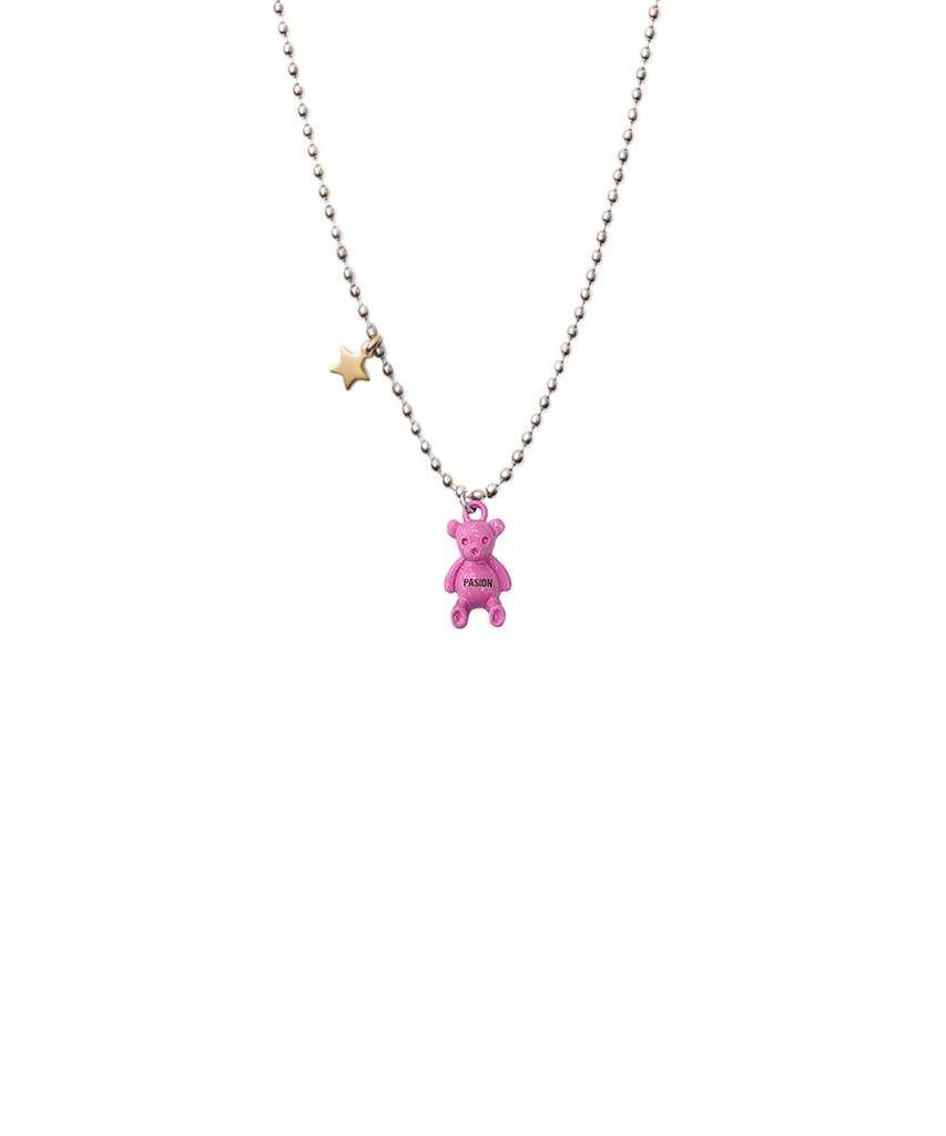 Pasion Star Bear Necklace_Pink