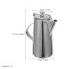 1.5L Stainless Steel Cold Water Jug Kitchen Pitcher Ergonomic Handle Drip-Free Spout Multipurpose Beverage Pot for Home and
