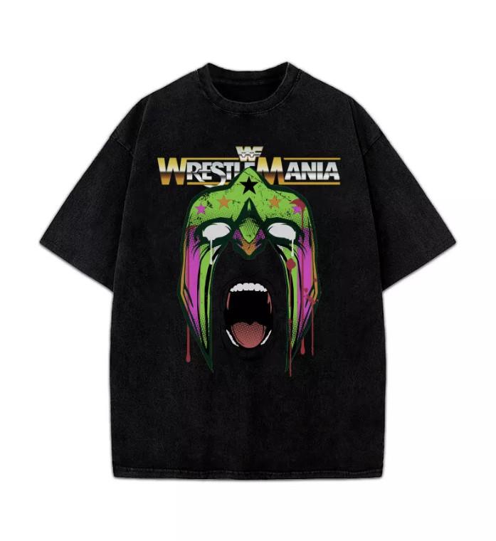 Мужская футболка унисекс в винтажном стиле Wrestlemania WWF Ultimate Warrior с индивидуальным дизайном M