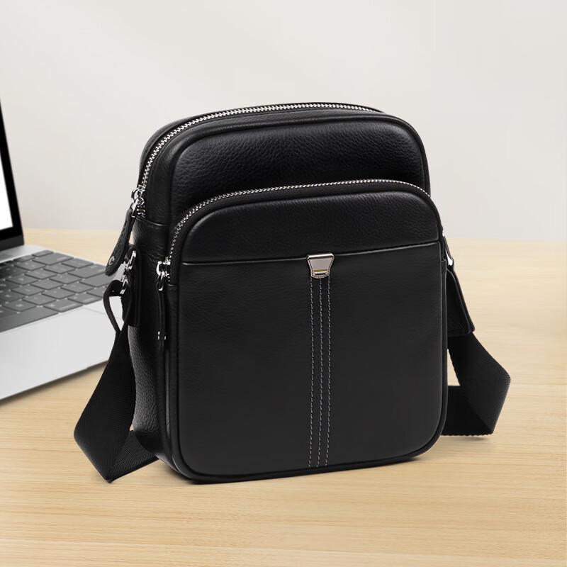 SCHWARZETIENNE Men s Business Leather Shoulder Bag