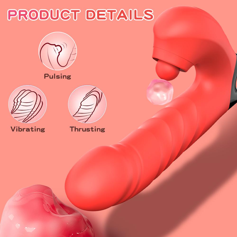 Female Sextoy Dildo Telescopic Clitoris Pulsing Vibrator G Spot Vagina Stimulator Anal Nipple Thrusting Massager Patting Clits Vibrator Anus Sexy Toys