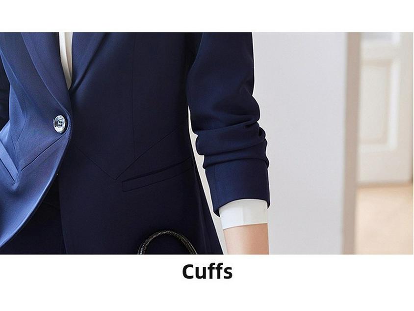 Costum de birou profesional coreean pentru femei, primăvara 2025, croială slim fit