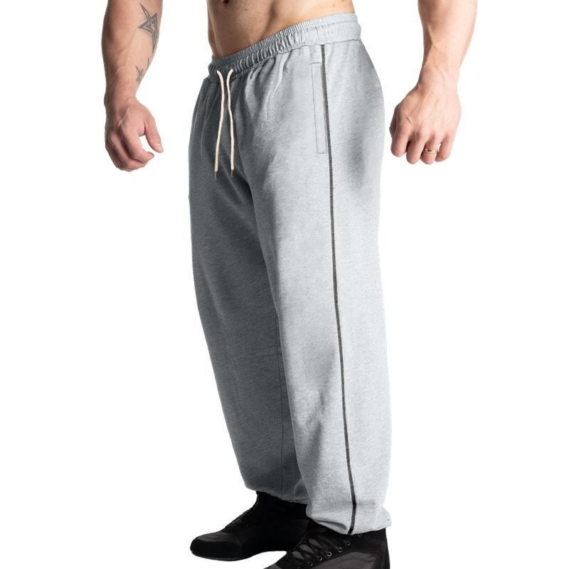 2026 Heavyweight Terry Men s Long Casual Pants, New Spring and Autumn Loose Wide-Leg Straight Pants S