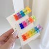 Cute Duckbill Girls Women Gummy Headwear Barrette Jelly Bear Hairpin Colorful Hair Clip Candy Color