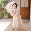 Girls' Spring & Autumn Sequin Tang Suit Hanfu Dress Set