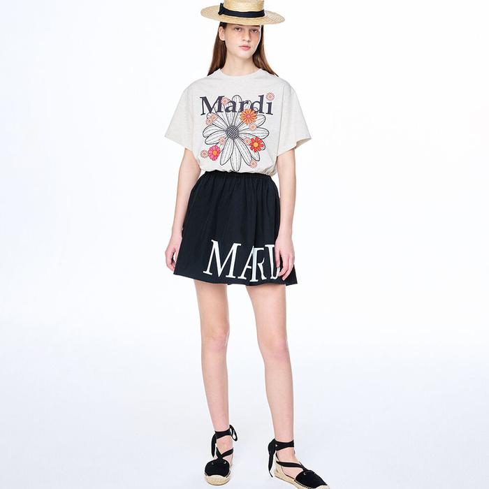 [Mardi mercredi] T-Shirt Flowermardi Blossom_oatmeal Schwarz
