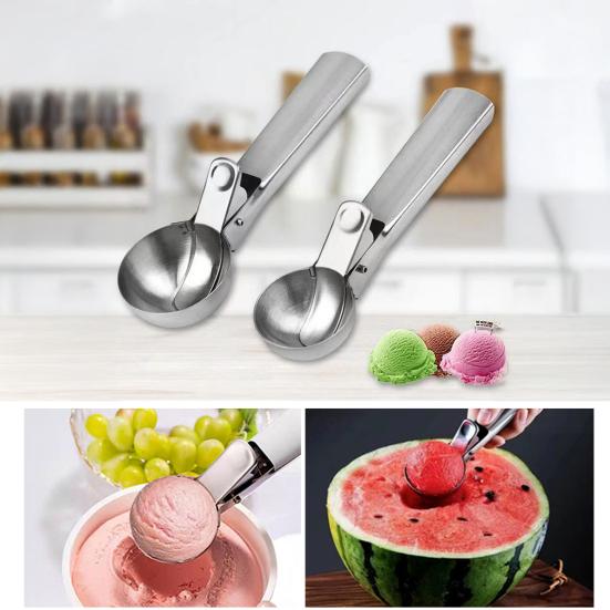 Yousheng Ice Cream Scoop Stainless Steel Easy to Clean Perfect Circle Design Food Grade Dishwasher Safe Ice Cream Scoop