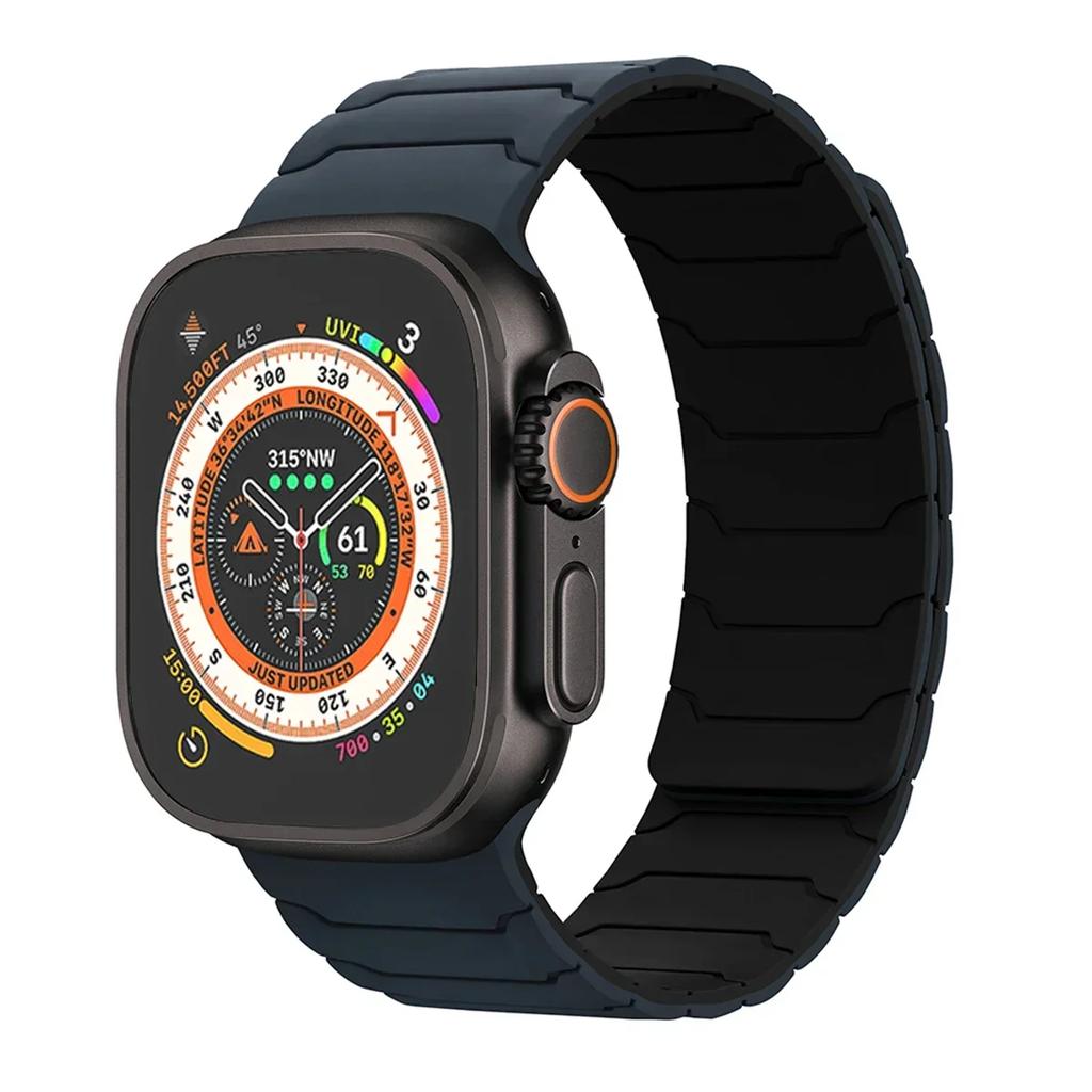Silicone Magnetic Strap for Apple Watch Band Ultra 3 49mm Series 11 46mm 9/8/7 45 41mm Sport Bracelet IWatch 6 5 4 SE3 44mm 40mm