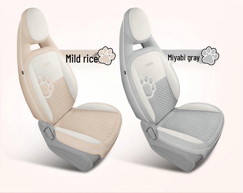 Panda Mini Linen Full Coverage Car Seat Cushion for All Seasons