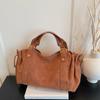 Tote Bag, Fashionable Retro Frosted Bag, New Relaxed Pleated Soft Leather Women's Bag, Simple Commuting Handbag