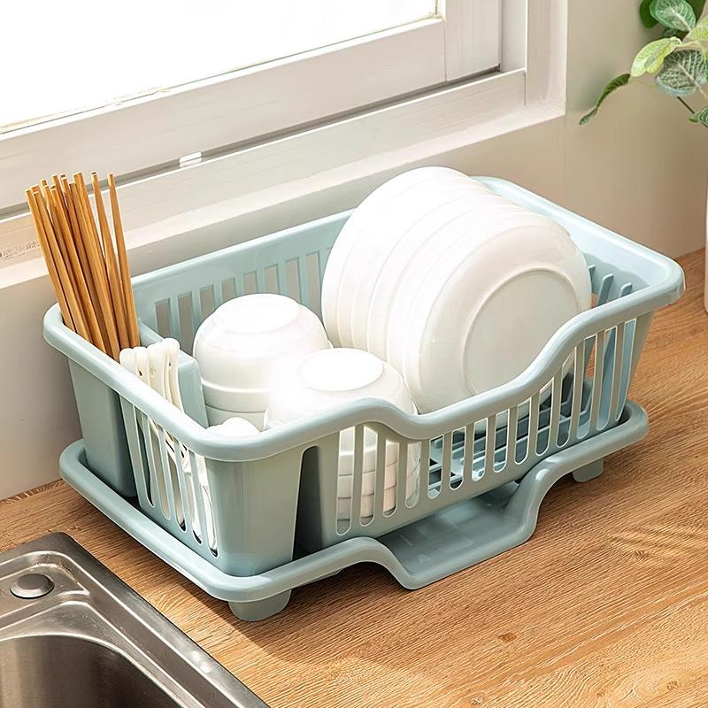 Kitchen Sink Draining Bowl Rack,filter Basket, Dishes Chopsticks Shelf Multi-functional Double Layer Dishwashing Storage Basket